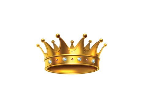 Golden crown symbolizing royalty vector