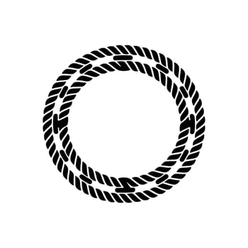 Intertwined Rope Circle, Minimalist Emblem, Illustration vector