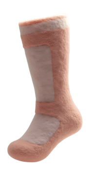 Comfortable pink fuzzy sock for warmth, perfect for chilly evenings at home png
