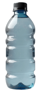 Clear plastic water bottle, refreshing drink. Hydration, cool, thirst, clean png