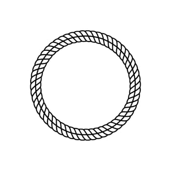 Minimalist Rope Circle, Modern Element vector