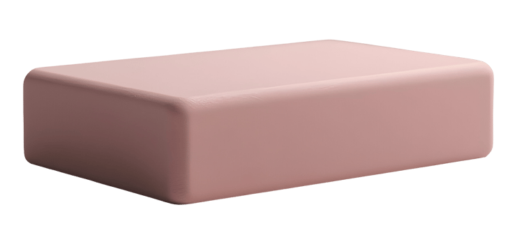 Calm, pink, rectangular block featuring smooth, clean, abstract, simple design png