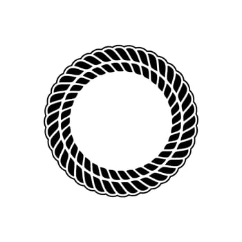 Intricate Rope Circle, Minimalist, Circular Motif, Knot vector