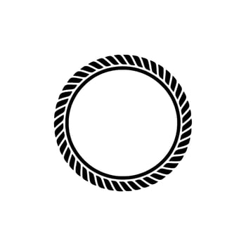 Minimalist Rope Circle, Modern Emblem vector