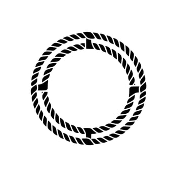 Intertwined Rope Circle, Minimalist, Loop vector
