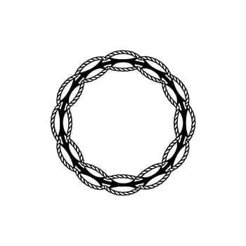 Intertwined Rope Circle, Minimalist, Knot vector