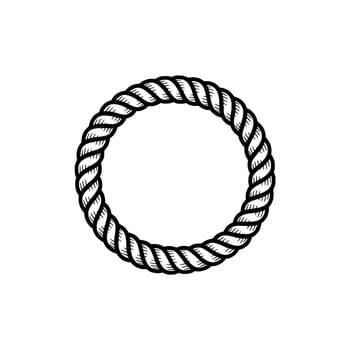 Nautical Coil Vintage Rope Circle Emblem vector