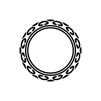 Tribal Circle Frame, Intricate, Minimalist Background, Ornament vector
