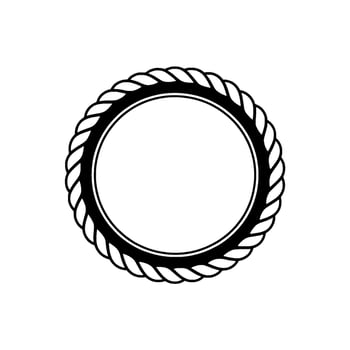 Nautical Circle, Minimalist Rope Frame vector