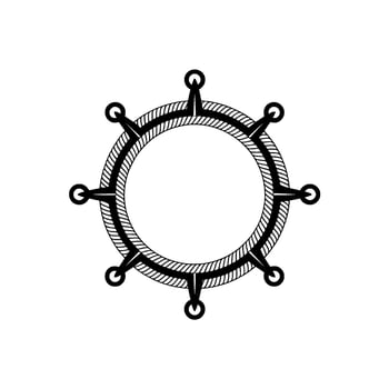 Geometric Nautical Frame, Minimalist vector