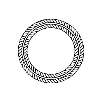 Intricate Rope Circle, Minimalist - Nautical vector