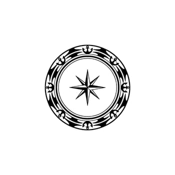 Nautical Compass Rose Vintage Maritime Symbol vector