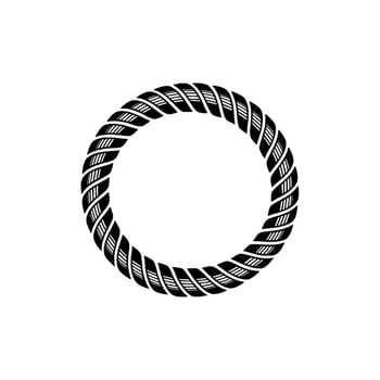 Minimalist Rope Circle, Modern Emblem, Circular Motif, Pattern vector