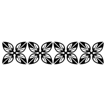 Stylized Leaf Border, Minimalist, Organic Pattern vector