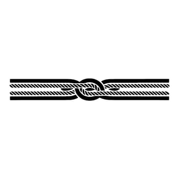Elegant Rope and Leaf Border Element, Vintage vector