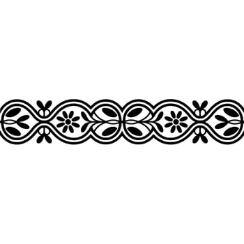Elegant Black Ornamental Border, Vintage - Minimalist vector