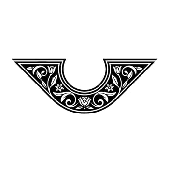 Intricate Floral Ornament, Vintage Element - Border vector