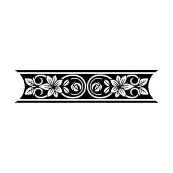 Elegant Floral Border, Vintage, Decorative Element, - Ornamental, Art deco vector