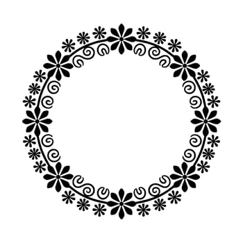 Intricate Floral Border, Vintage Style, Circular, Ornamental vector