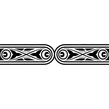 Ornate Black Border, Vintage Decorative Element, Art nouveau vector