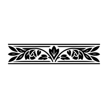 Elegant Botanical Border, Vintage Element, - Composition vector
