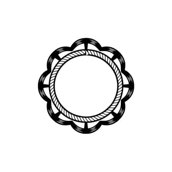 Intricate Rope Frame, Vintage Nautical Motif vector