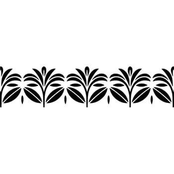 Stylized Botanical Border, Art Deco Inspired - Artdeco vector
