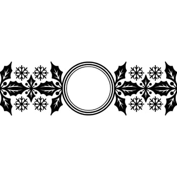 Elegant Winter Border, Festive Ornament Frame vector