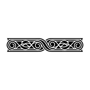 Intricate Celtic Border, Elegant Swirls, Vintage, Swirl vector
