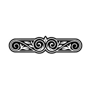 Elegant Swirl Border, Vintage Ornamentation, Ornament vector