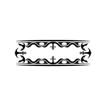 Elegant Black Ornamental Border, Vintage Element, Frame vector