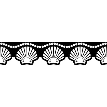 Elegant Seashell Border, Minimalist, Shells vector