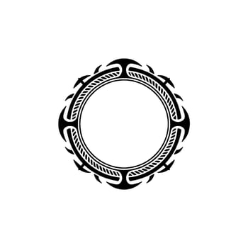Tribal Circle Frame, Intricate, Minimalist Aesthetic, Polynesian vector