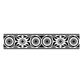 Intricate Black Border, Stylized Floral, Vintage Aesthetic vector