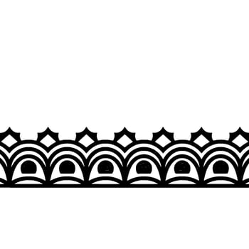 Art Deco Wave Border, Geometric Pattern, Vintage Style vector