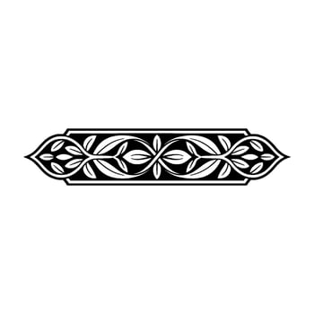 Intricate Floral Border, Elegant, Vintage Motif, Geometric vector