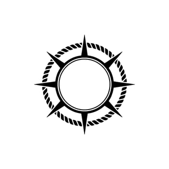 Minimalist Compass Rose, Nautical Exploration vector