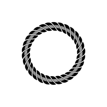 Intricate Rope Circle, Minimalist, Circular Motif - Minimalism vector