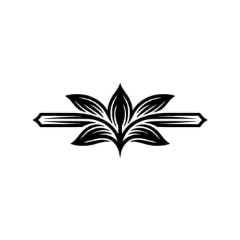 Elegant Floral Emblem, Minimalist, Symbolic Motif vector
