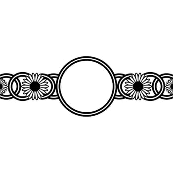 Circular Ornamental Border, Minimalist, Circle vector