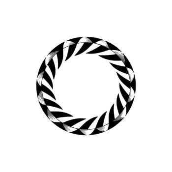 Abstract Circular Motif, Dynamic Lines, Minimalist vector