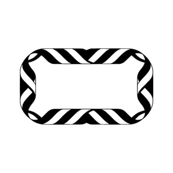 Metallic Ribbon Frame, Modern, Elegant Border vector