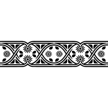 Intricate Floral Border, Art Deco, Vintage Ornamentation vector