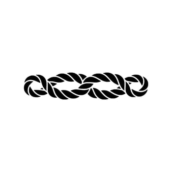 Intertwined Knot Minimalist Maritime Symbol vector