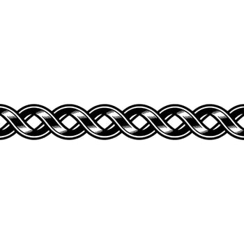 Intricate Celtic Knot Border, Minimalist, Braid vector