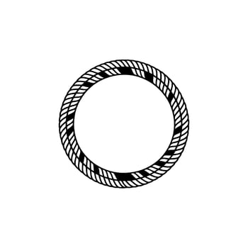 Interwoven Circle, Minimalist Emblem, Nautical Motif vector