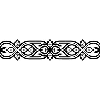 Intricate Floral Border, Vintage, Elegant Ornament, Detail vector