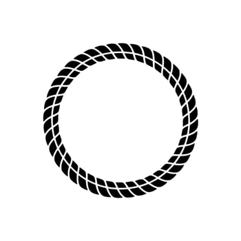 Textured Rope Circle, Minimalist Element vector