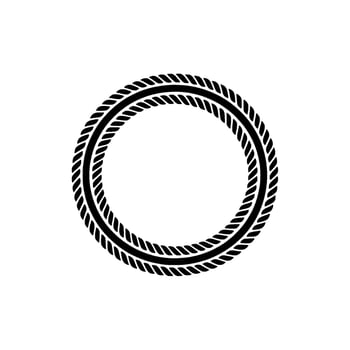 Interlocking Rope Circle, Minimalist vector