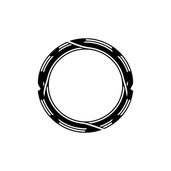 Geometric Circle Frame, Minimalist, Abstract Pattern - Minimalism - Outline vector